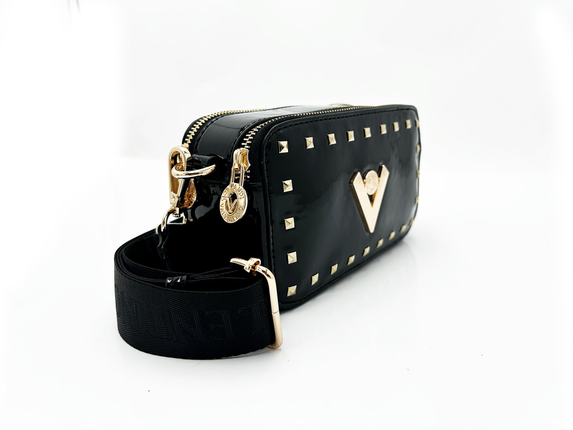 Valentino Orlandi Patent Leather Camera Bag