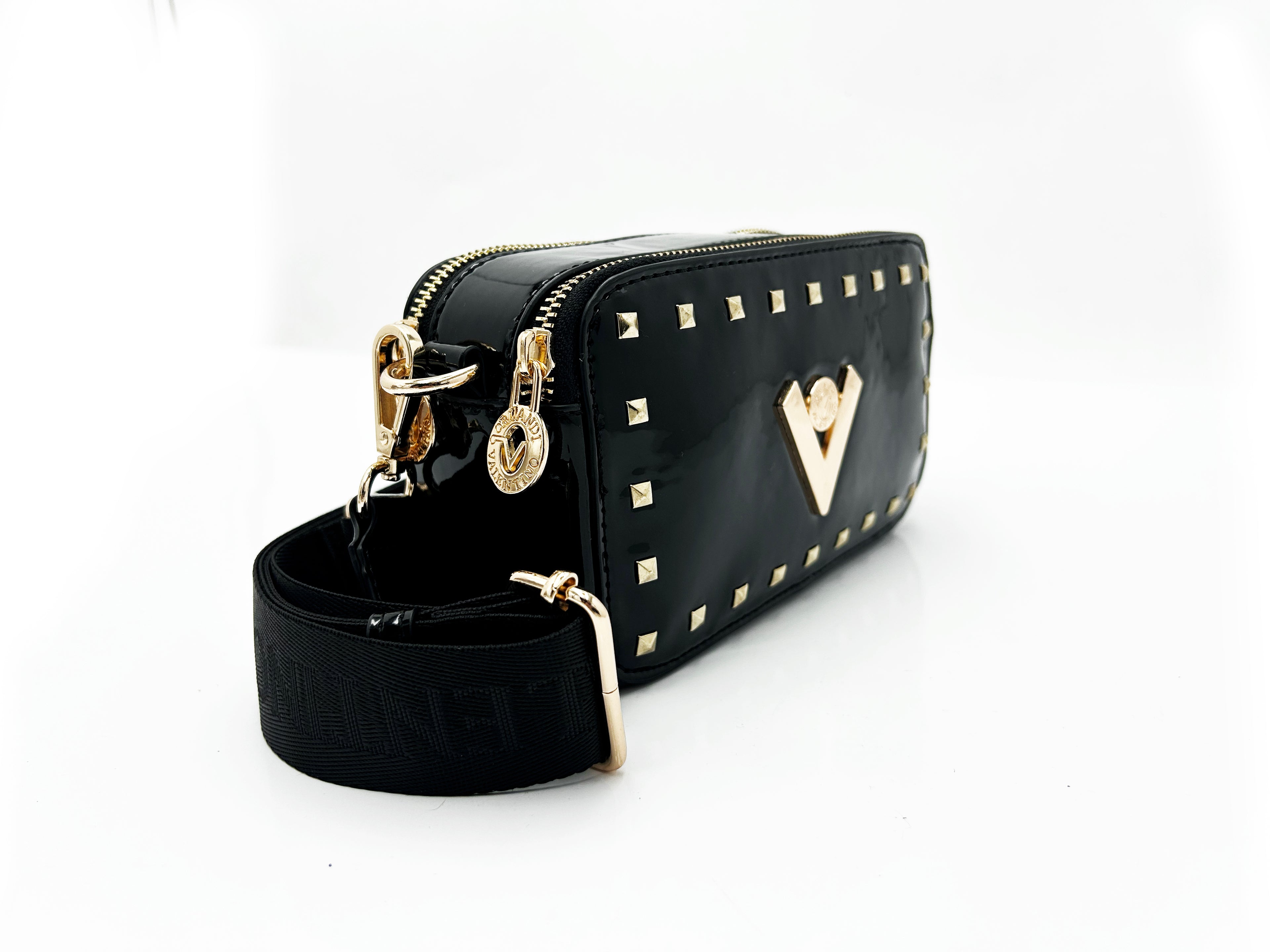 Valentino Orlandi Patent Leather Camera Bag