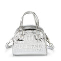 VON DUTCH SILVER MONOGRAM BOWLING BAG