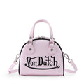 VON DUTCH PINK AND BLACK TWO-TONE BOWLING BAG