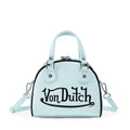 VON DUTCH LIGHT BLUE AND BLACK TWO-TONE BOWLING BAG