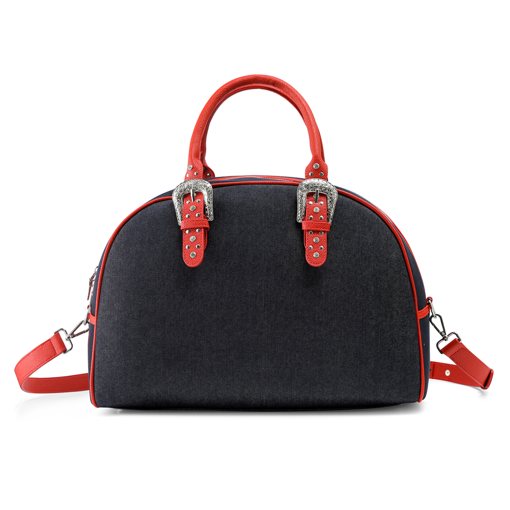 Von Dutch x True Religion Black Denim Duffle Bag
