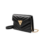 Valentino Orlandi V-Quilted Crossbody Bag