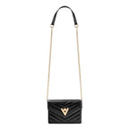Valentino Orlandi V-Quilted Crossbody Bag