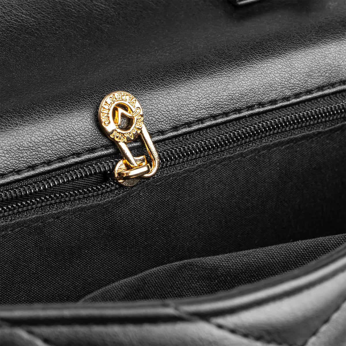 Valentino Orlandi V-Quilted Crossbody Bag