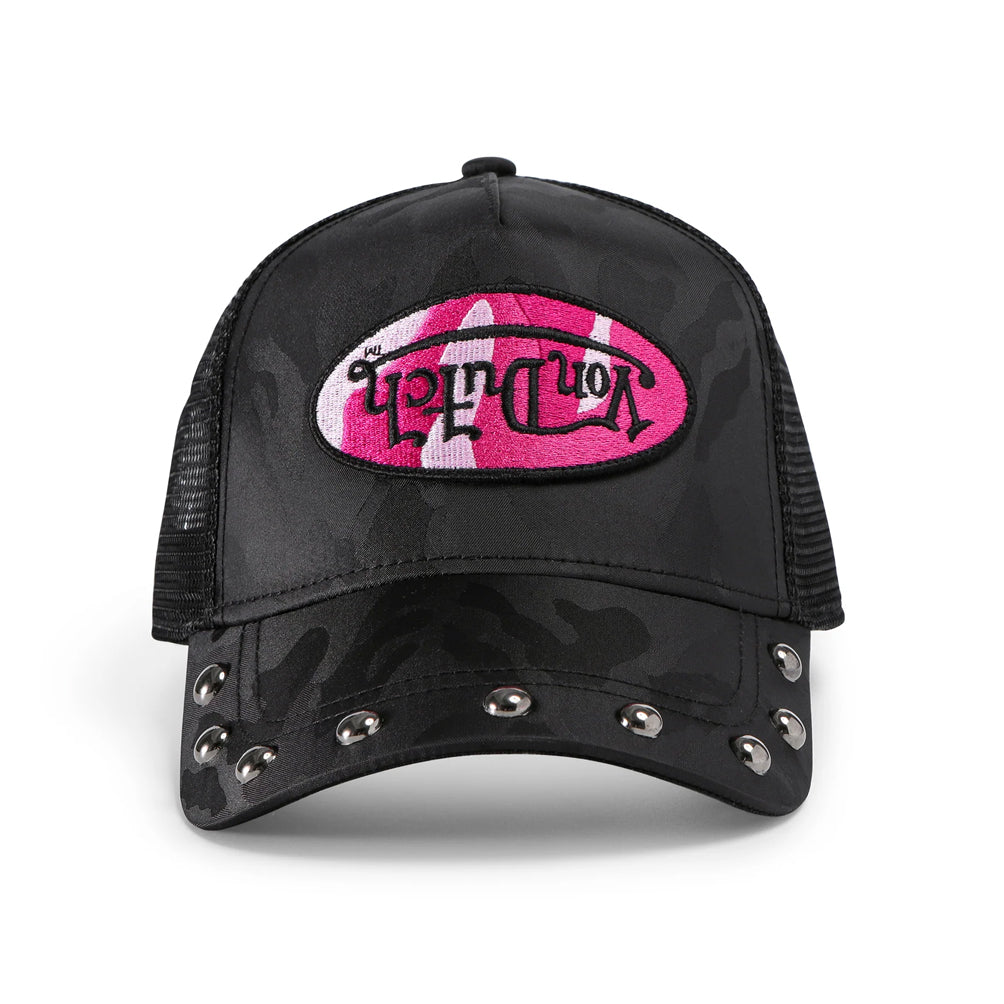 VON DUTCH PINK STUDDED TRUCKER HAT