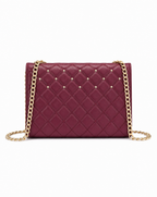 Badgley Mischka Quilted and Studded Crossbody Bag with Thin Strap
