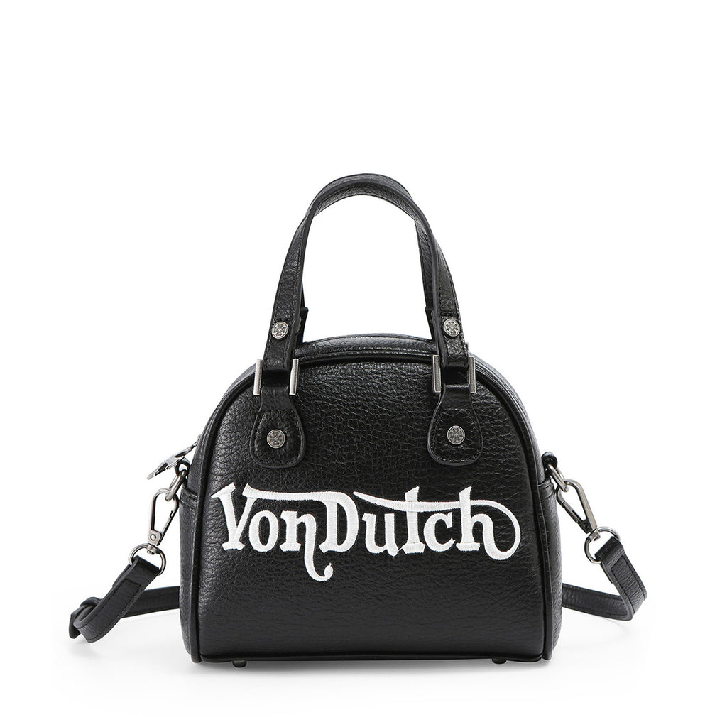 VON DUTCH CHOPPER CROSS BOWLING BAG BLACK AND WHITE