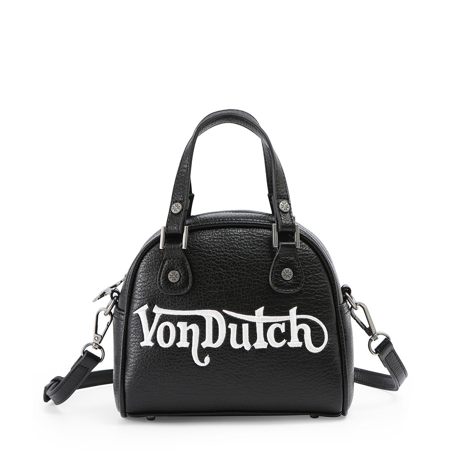 VON DUTCH CHOPPER CROSS BOWLING BAG BLACK AND WHITE