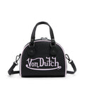 VON DUTCH TWO TONE BLACK AND PINK BOWLING BAG