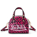 VON DUTCH HOT PINK CHEETAH BOWLING BAG