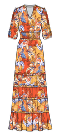 TIGER FLORAL - Sheer Maxi Dress