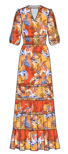 TIGER FLORAL - Sheer Maxi Dress