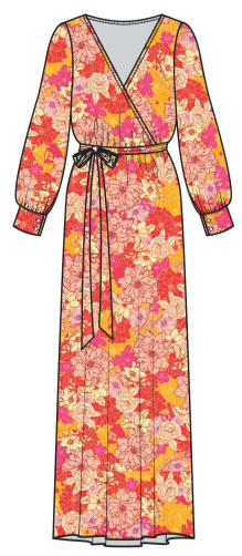PEACHY MARIGOLD - Sheer Maxi Dress