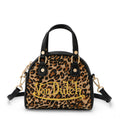 VON DUTCH LEOPARD PONY HAIR BOWLING BAG