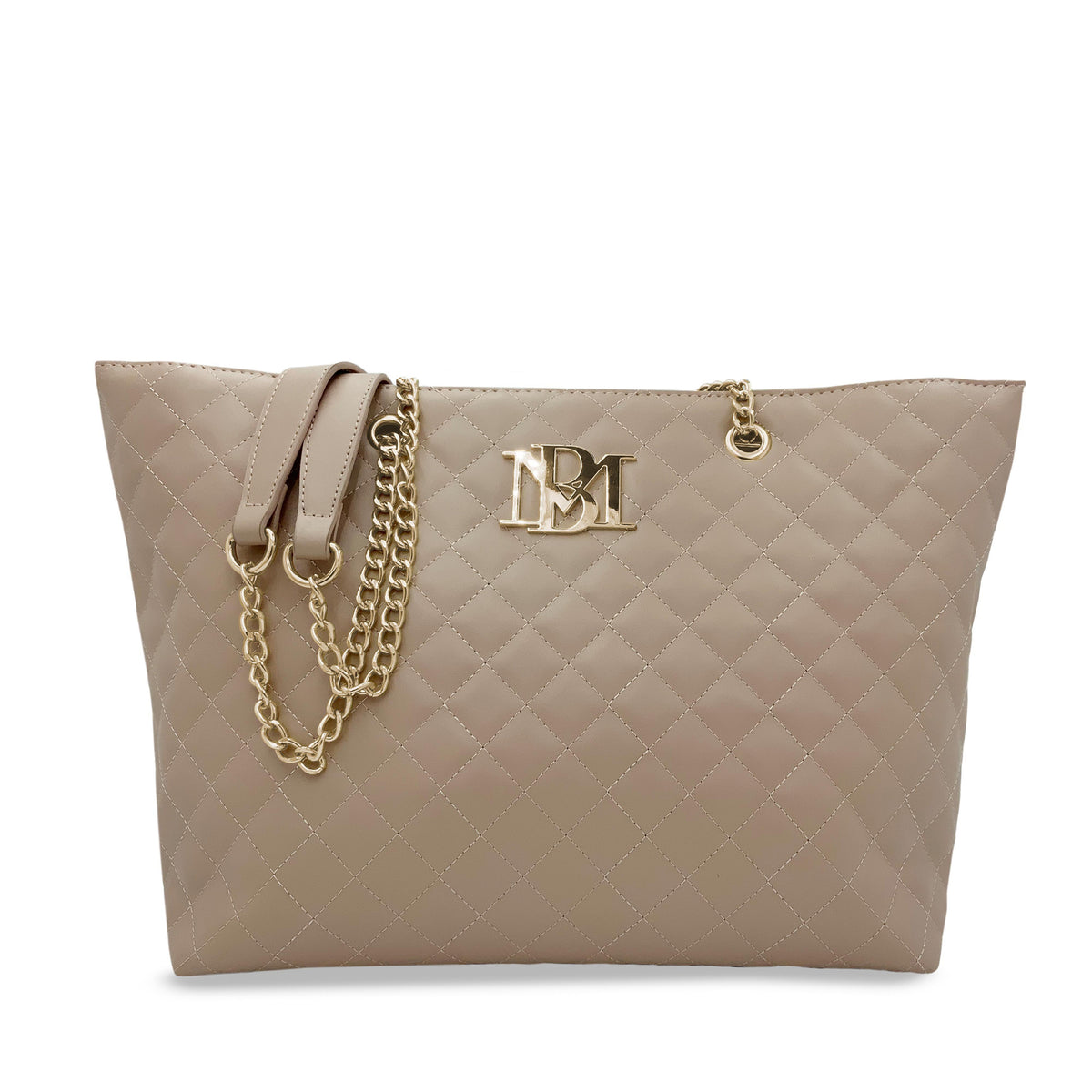 Badgley Mischka Large Quilted Tote Bag -