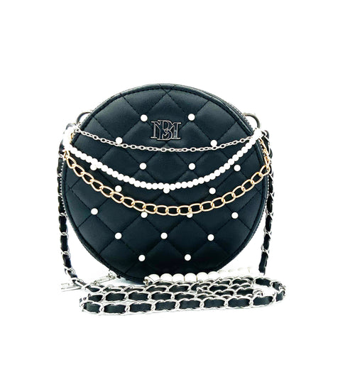 Badgley Mischka "Canteen Chain & Pearl Bag"