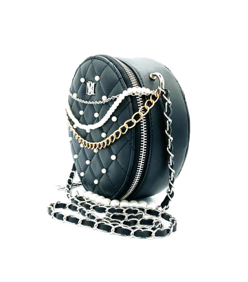 Badgley Mischka "Canteen Chain & Pearl Bag"